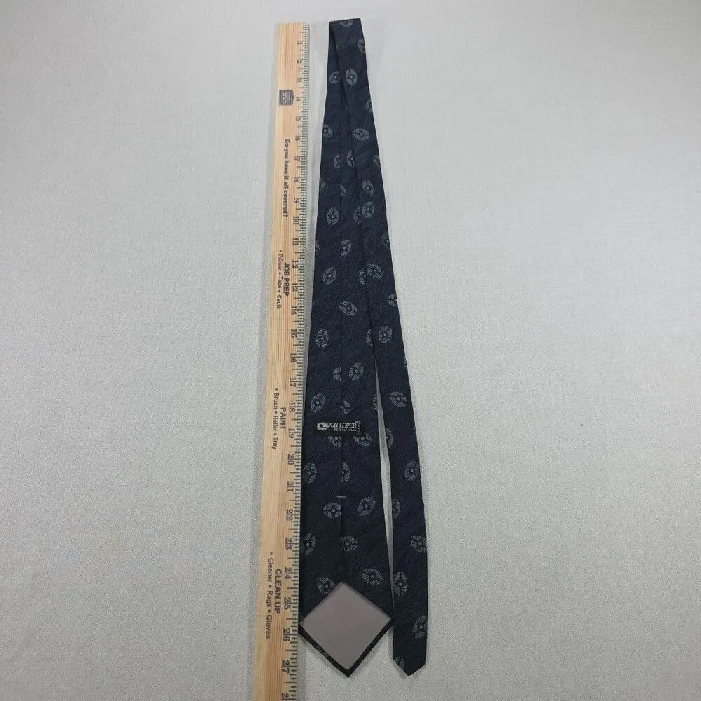 Don Loper Beverly Hills Men's Blue Geometric Tie 100% Silk Designer